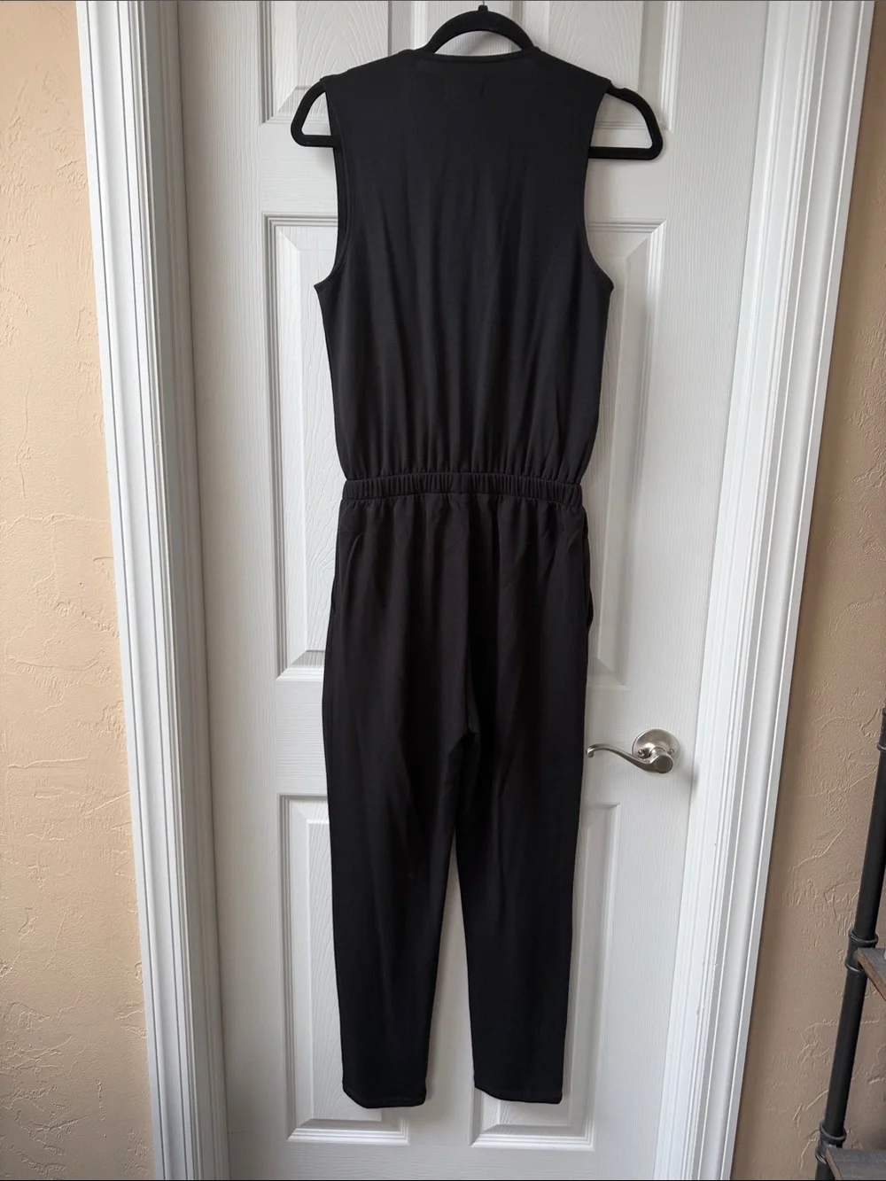 Lou & Grey Black Sleeveless Wrap Jumpsuit | XS | Pockets - Picture 3 of 3